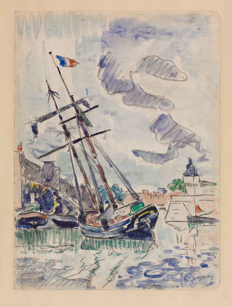 Båd i havn af Paul Signac