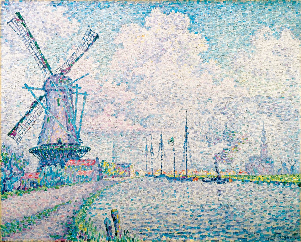 Kanal i Overschie par Signac, Paul (1863-1935) af Paul Signac