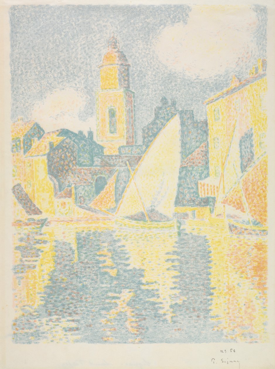 Saint-Tropez: Havnen, 1897-1898. af Paul Signac