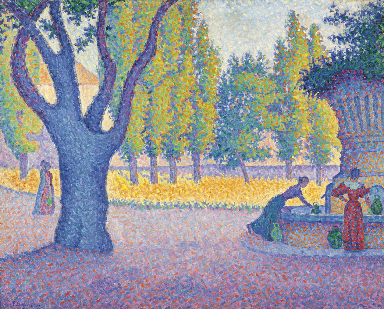 Saint-Tropez, Lusefontæne, 1895. af Paul Signac