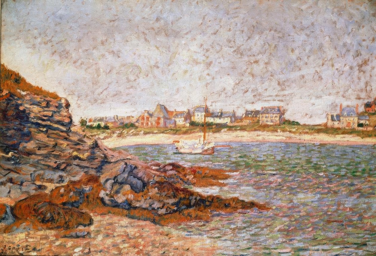 St. Briac, udsigt over havnen af Paul Signac