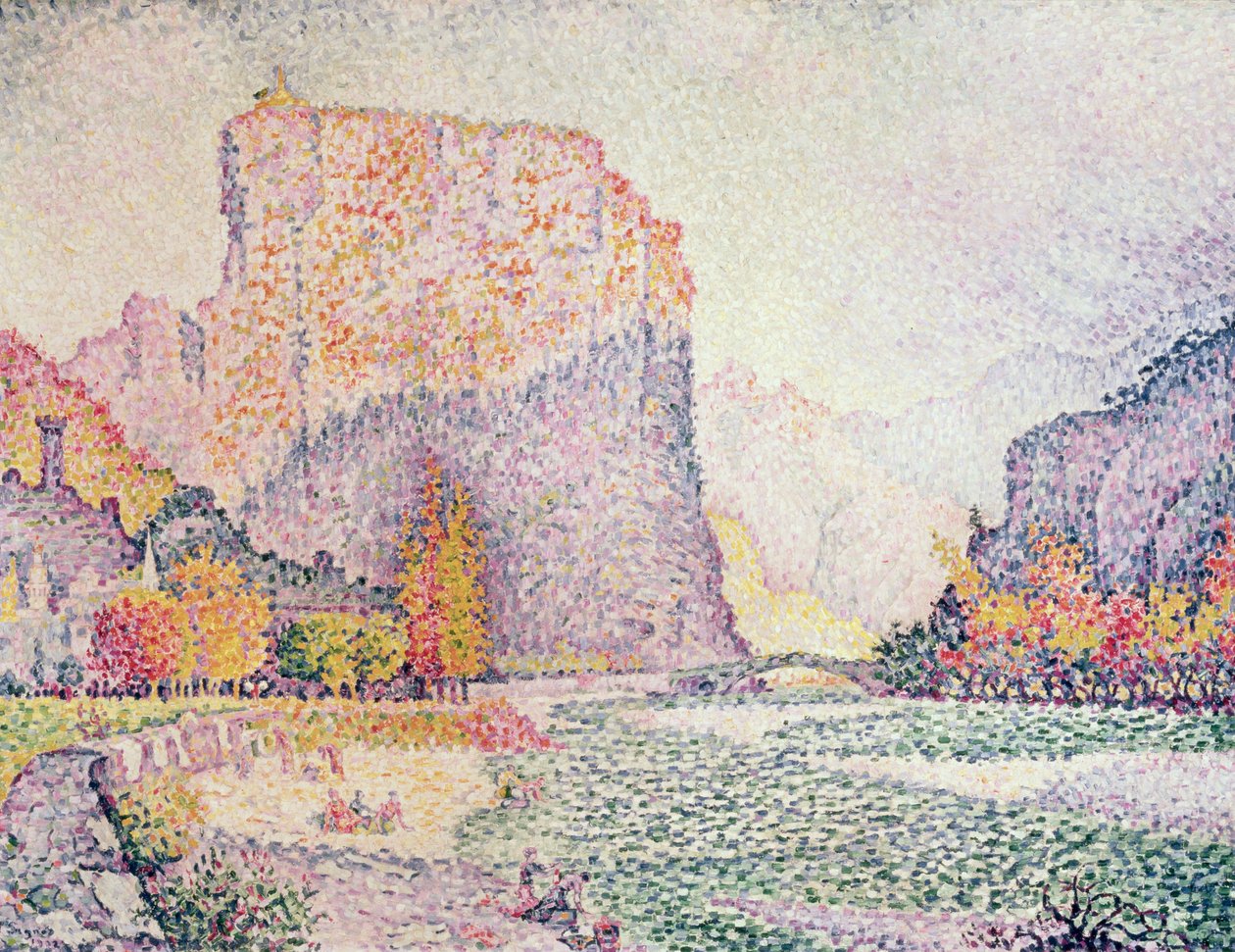 Cliffs at Castellane, 1902 af Paul Signac