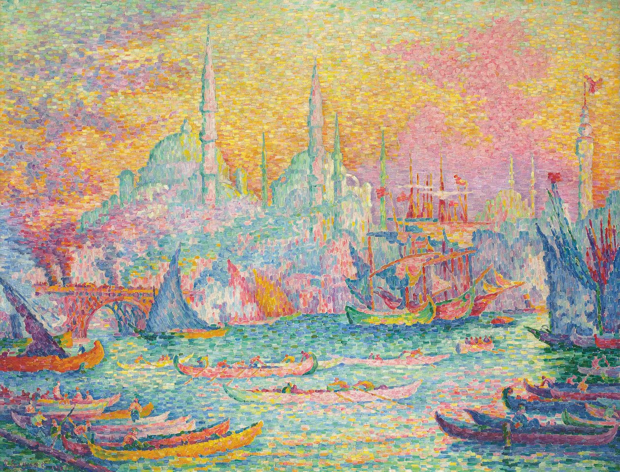Det Gyldne Horn, Konstantinopel, 1907. af Paul Signac