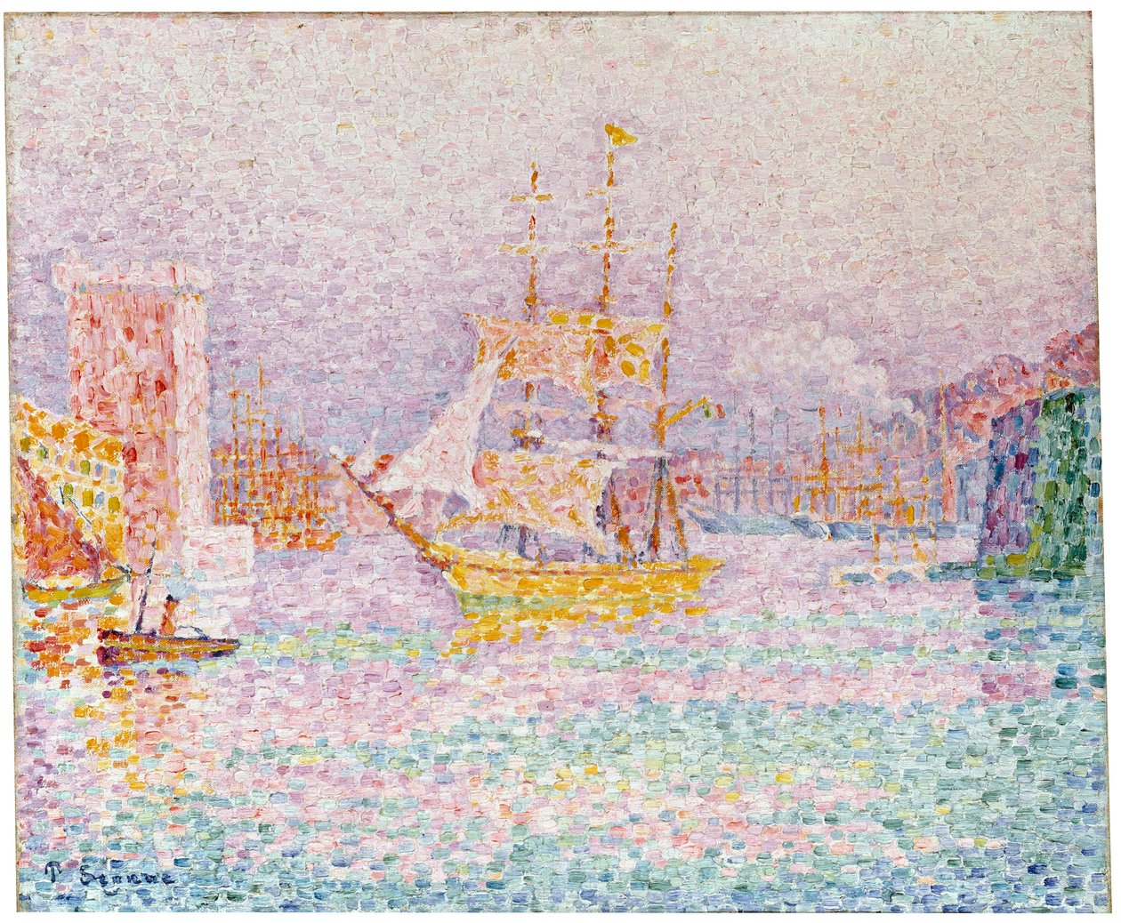 Havnen i Marseille, 1907. af Paul Signac