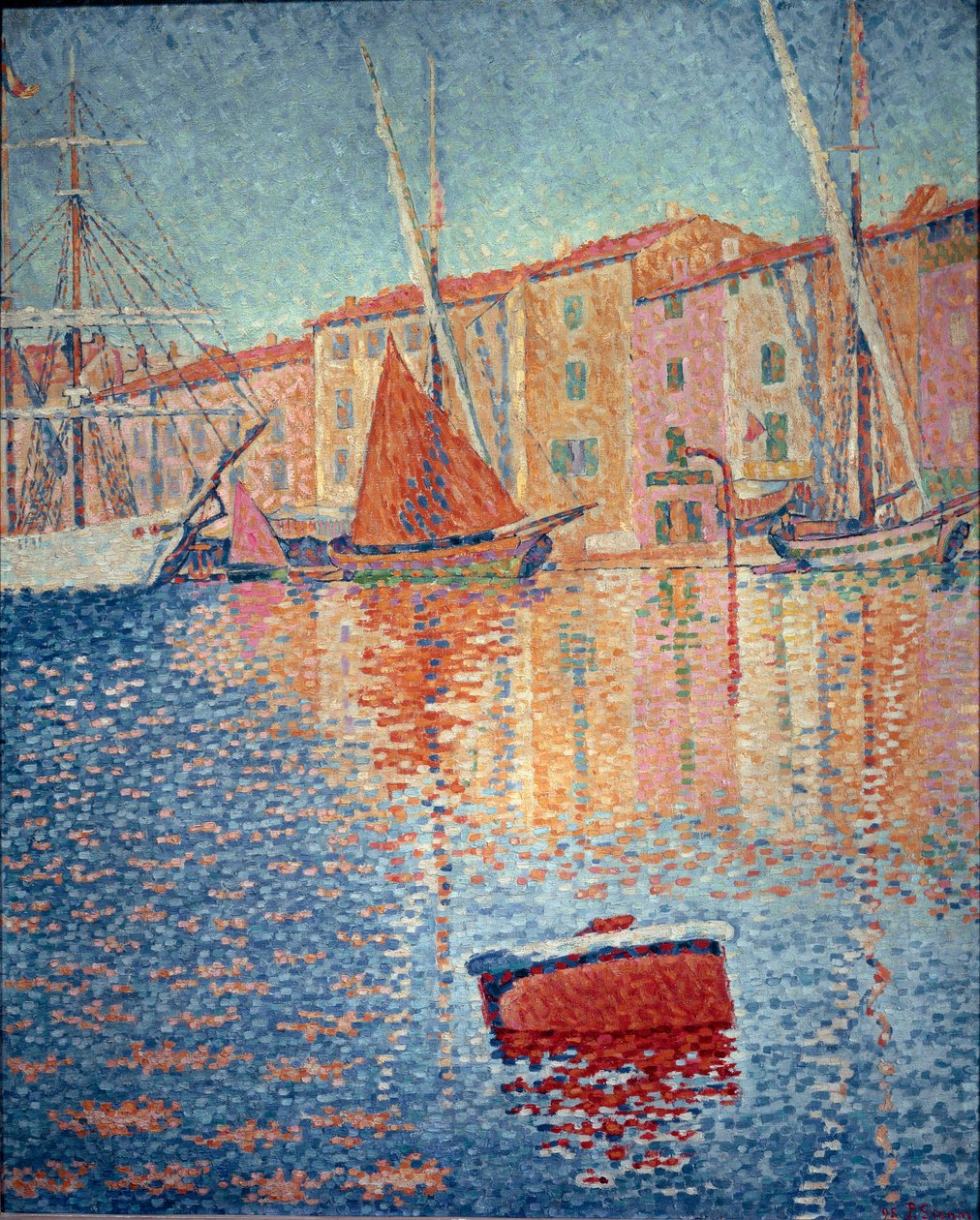 Den røde bøje (Saint Tropez) af Paul Signac