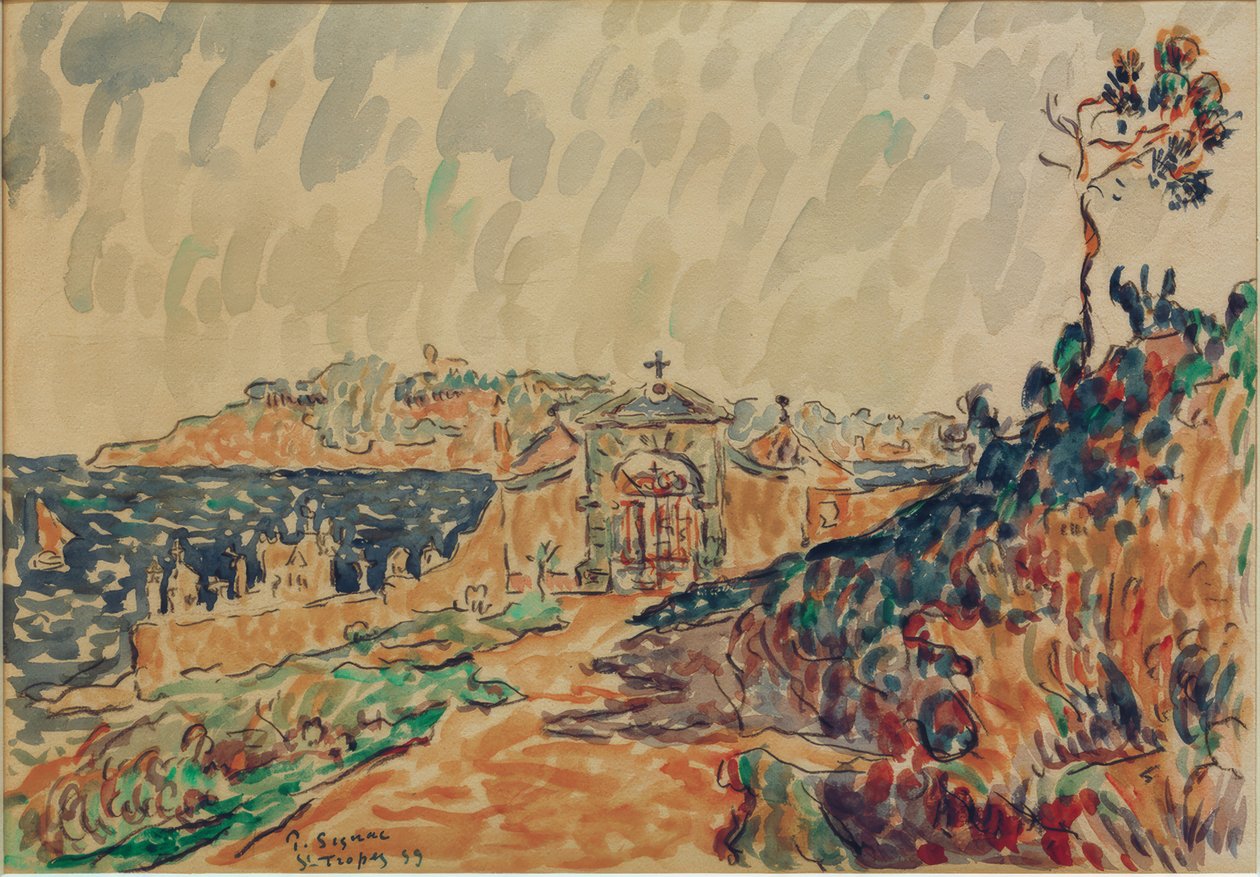 Udsigt over bugten i Saint-Tropez af Paul Signac