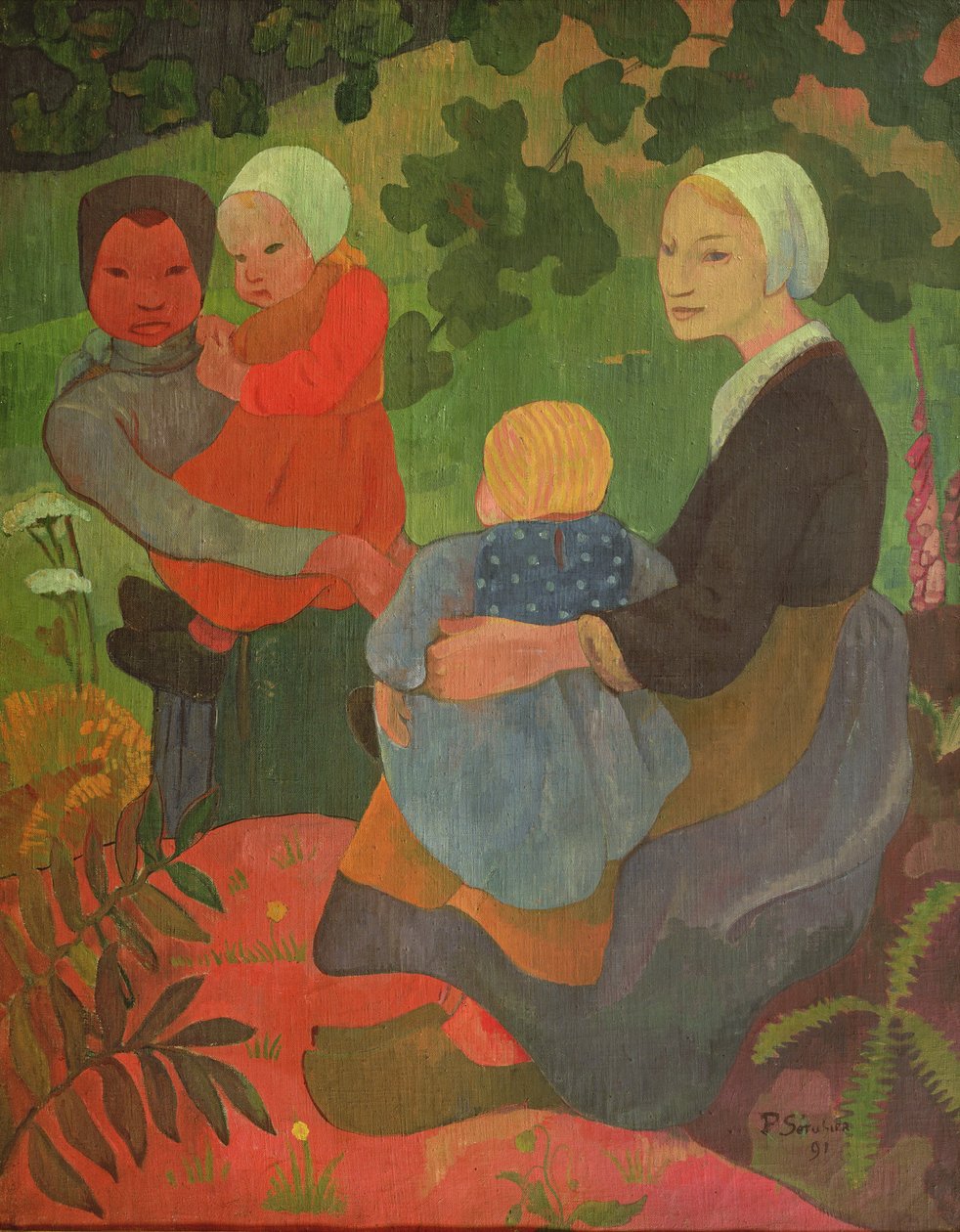 De unge mødre, 1891 af Paul Sérusier