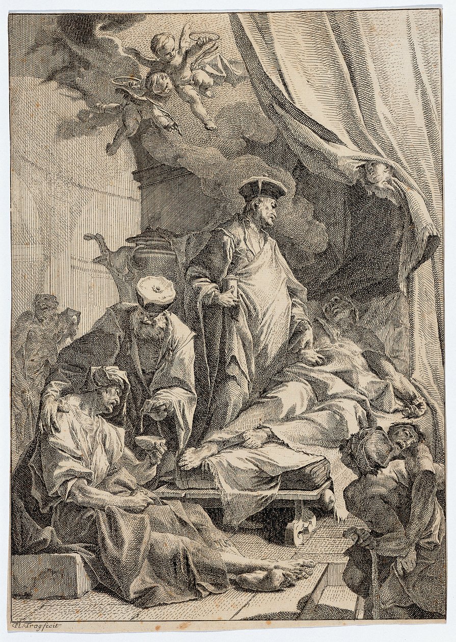 Saints Cosmas og Damian plejer de syge af Paul Troger