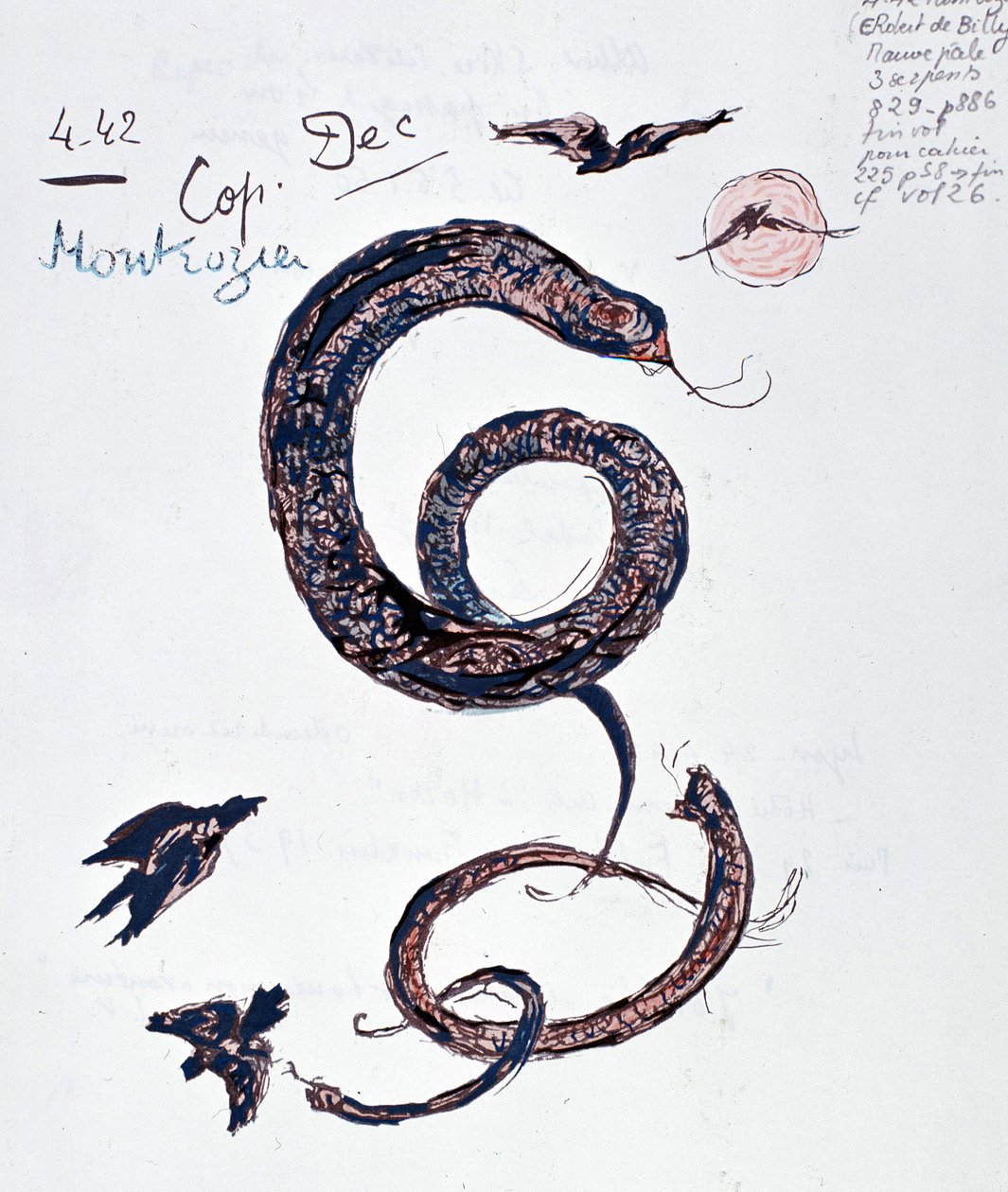 Snakes - Tegning af Paul Valéry af Paul Valery