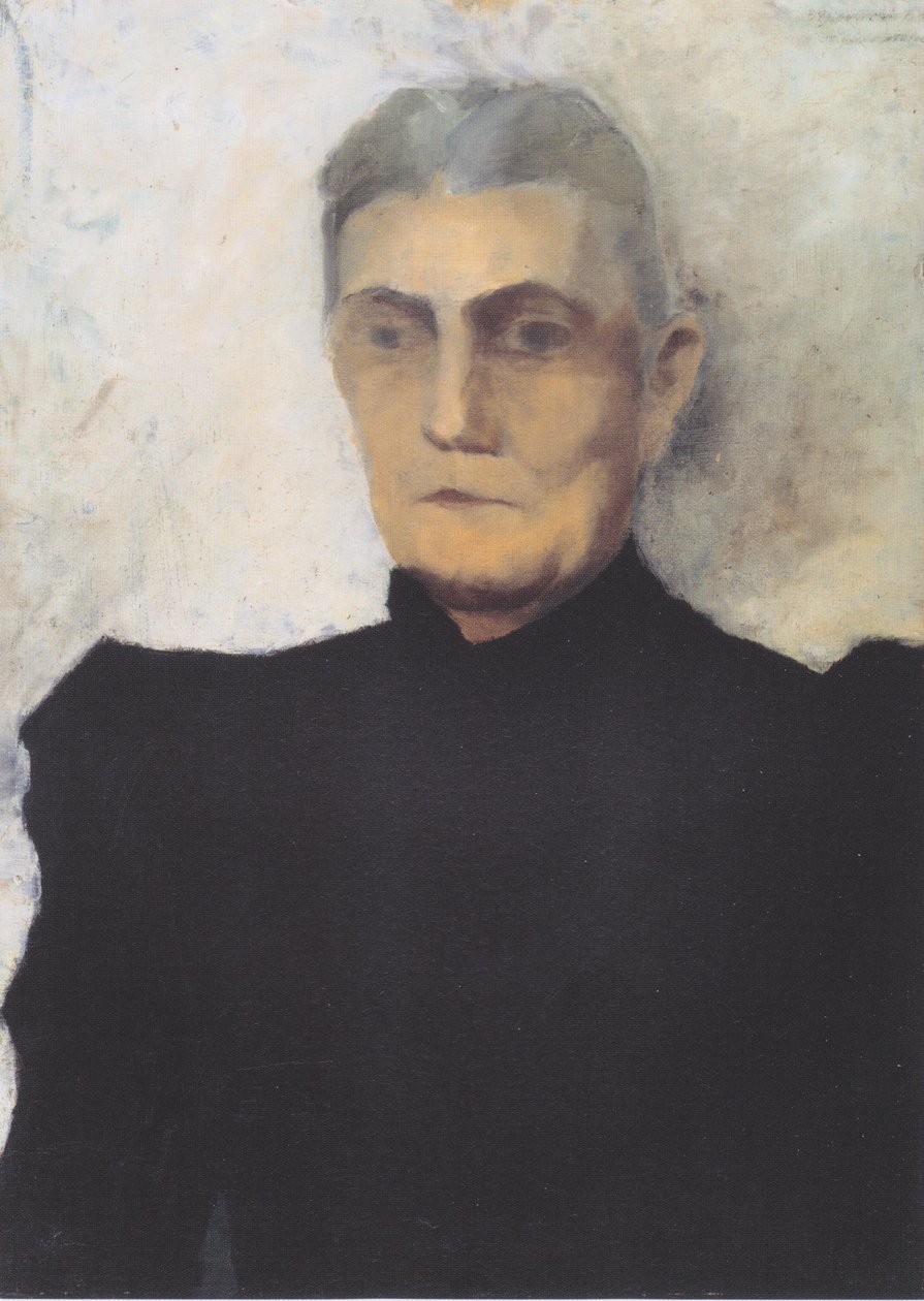 Halvlangt portræt af en gammel kvinde af Paula Modersohn Becker
