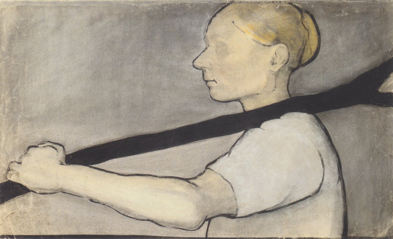 Bondens kone, der bar en gaffel af en gren af Paula Modersohn Becker