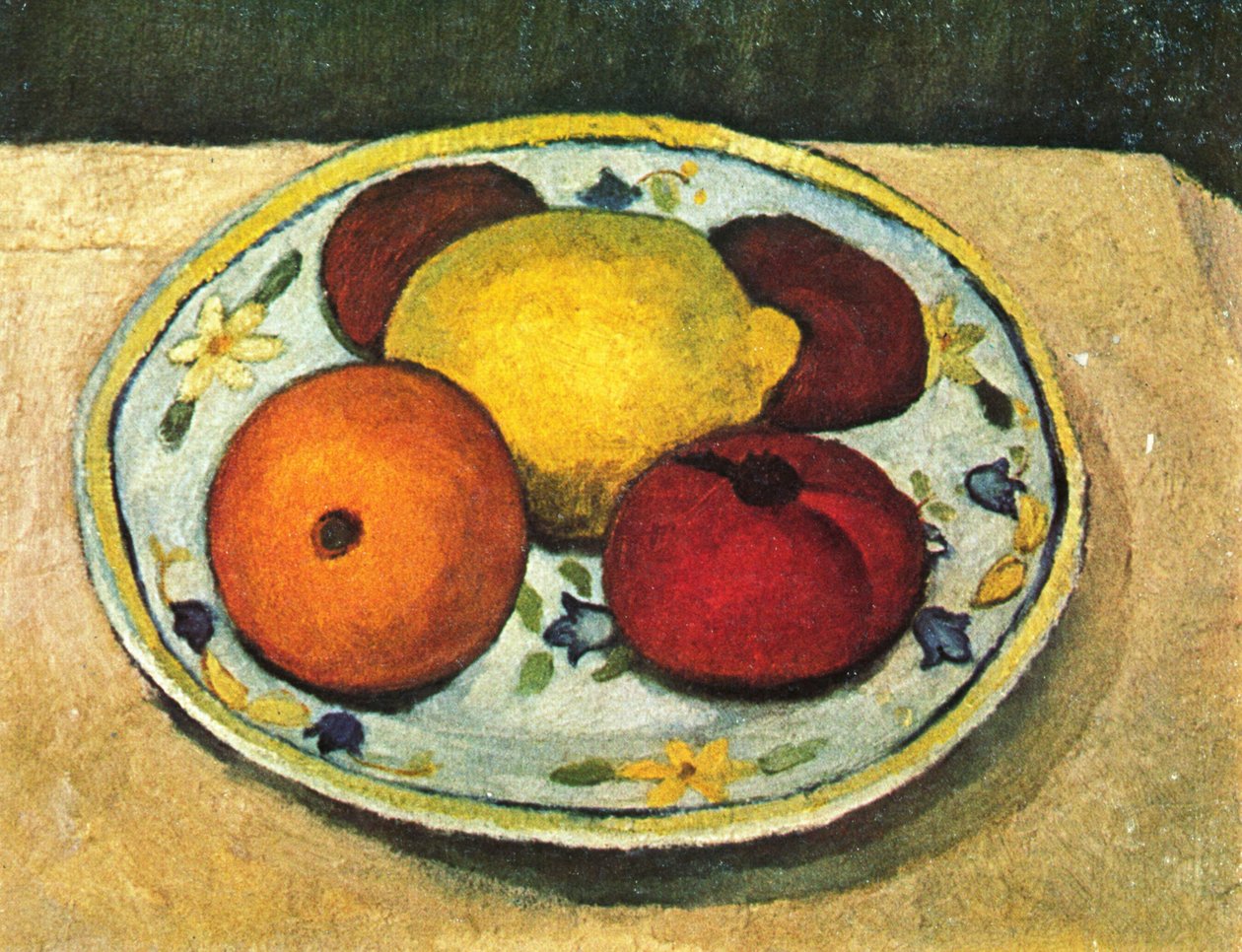 Stilleben med citron, appelsin og tomat af Paula Modersohn Becker
