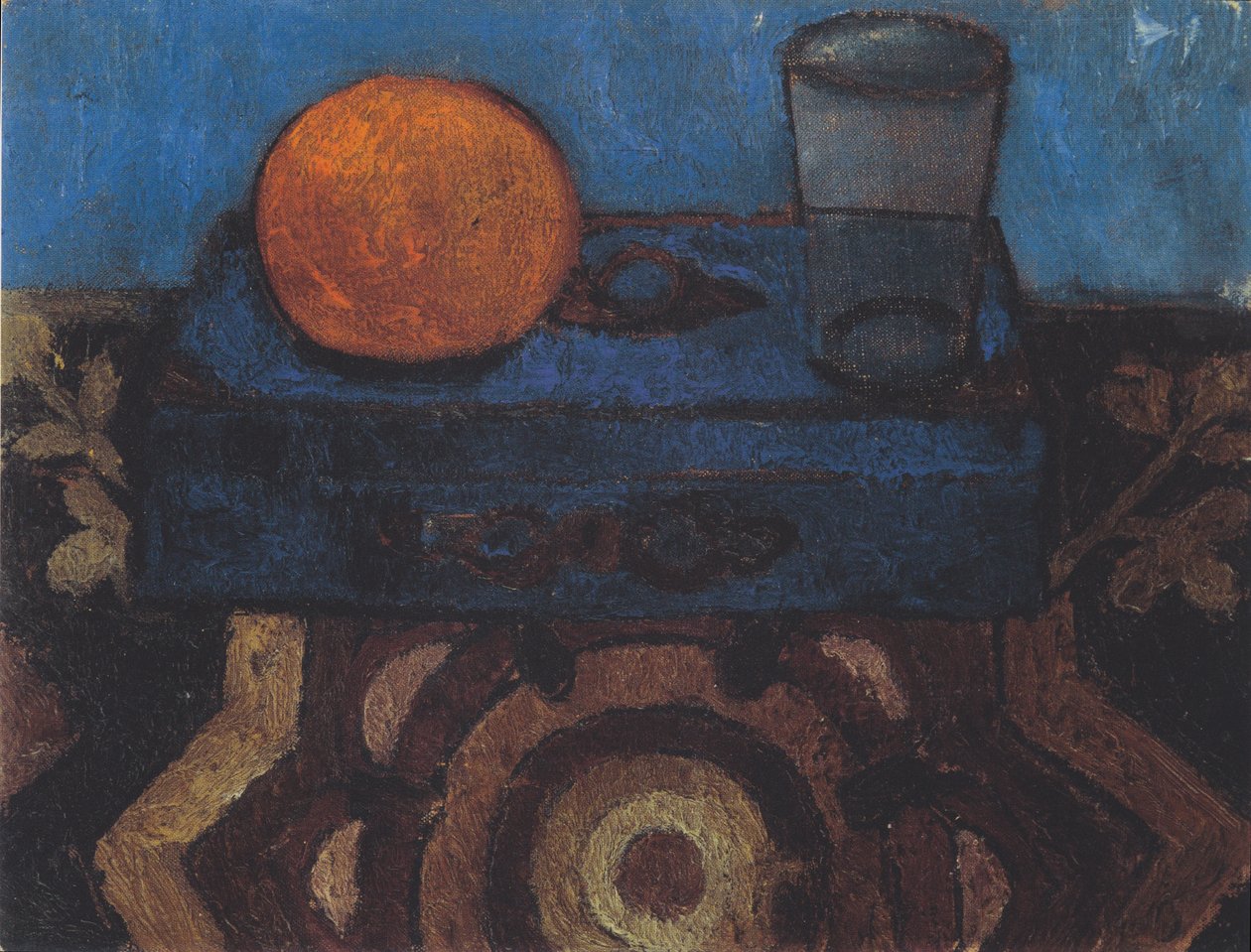 Stilleben med en blå æske af Paula Modersohn Becker
