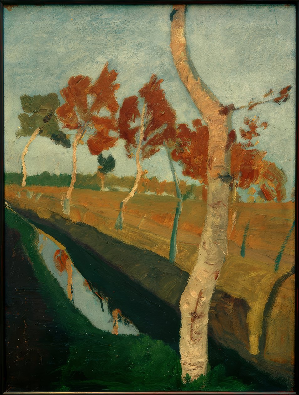 Birketræer ved voldgraven af Paula Modersohn Becker