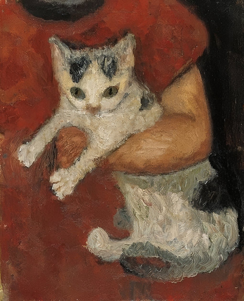 Kat i et barns arm. Omkring 1903 af Paula Modersohn Becker
