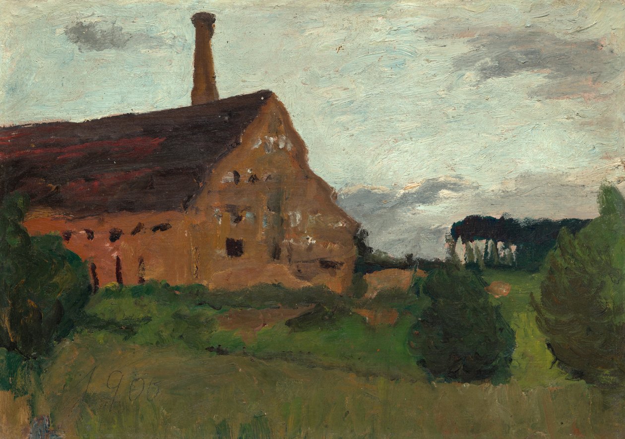 Gammel Fabrik, 1900. af Paula Modersohn Becker