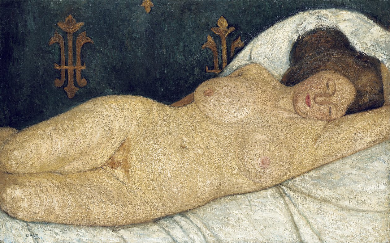 Liggende nøgen kvinde, 1905-06 af Paula Modersohn Becker