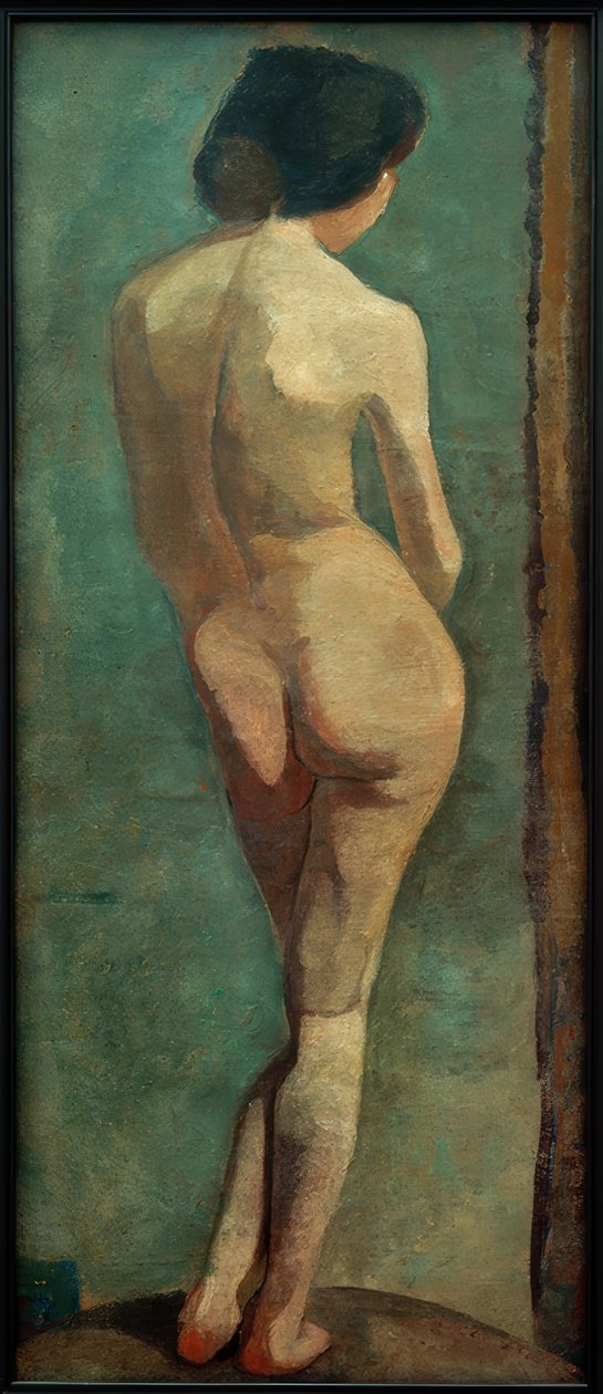 Stående kvindelig nøgen bagfra af Paula Modersohn Becker
