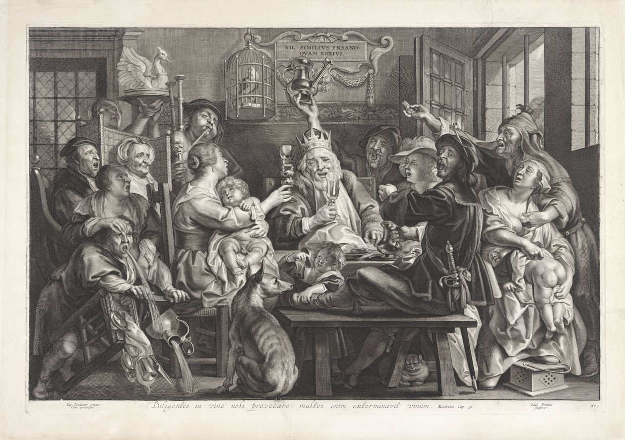 Kongen drikker (Epiphany) af Paulus Pontius