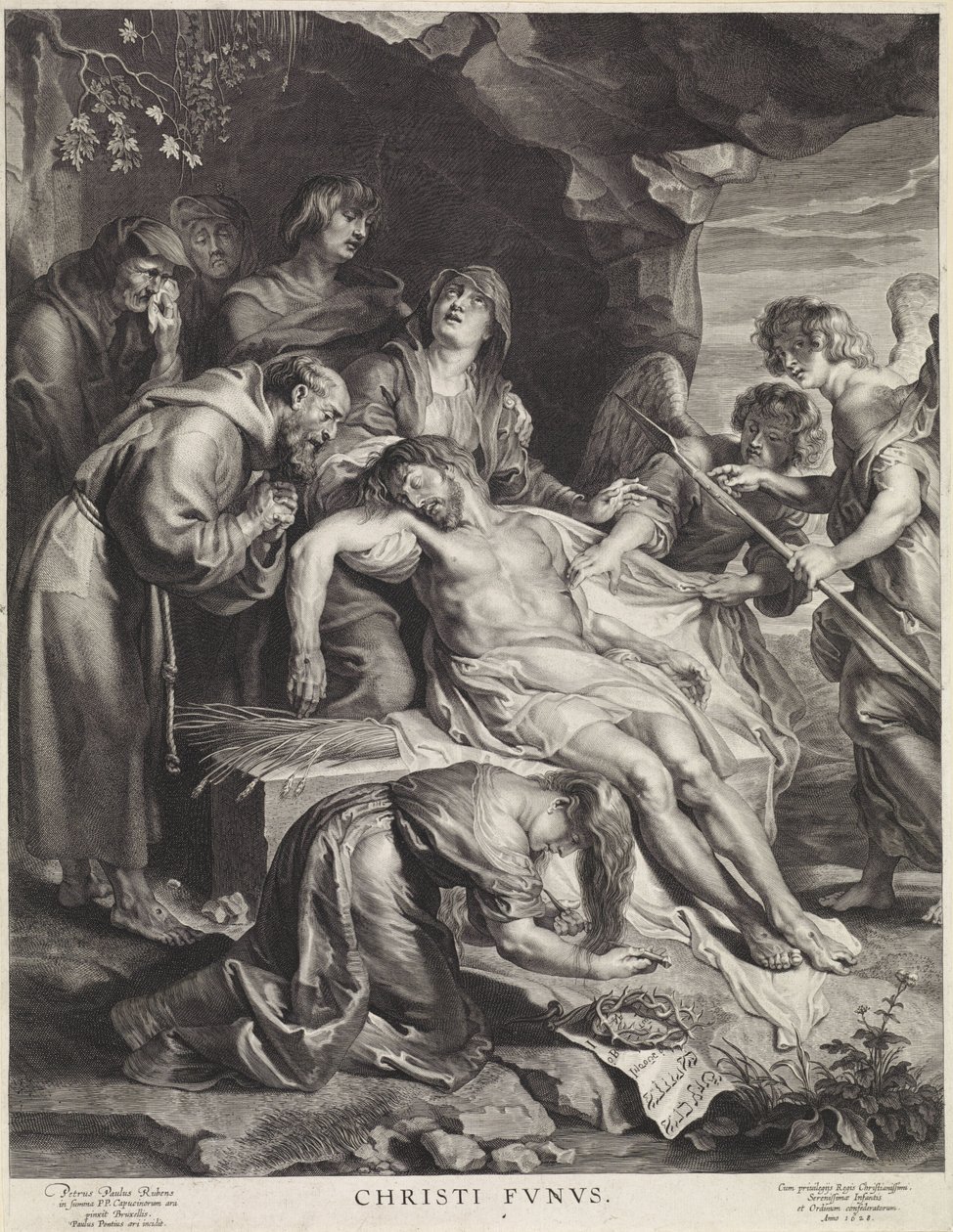 Graflegging Van Christus Christi Fvnvs (titel på objekt) af Paulus Pontius