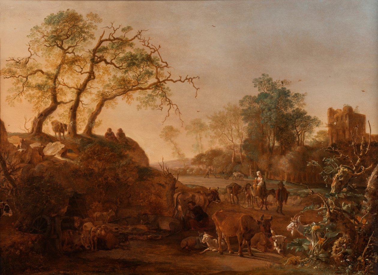 Flugten til Egypten, 1644 af Paulus Potter