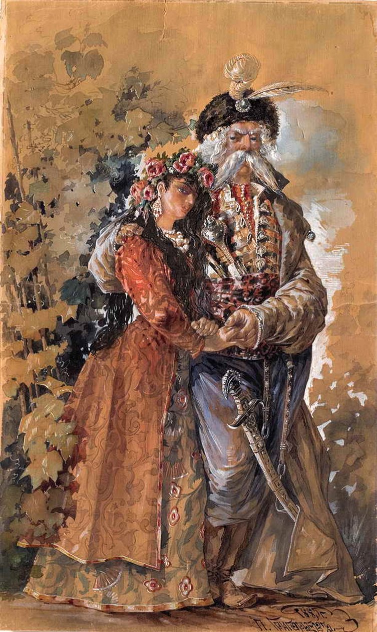 Mazepa med Maria, 1885 af Pavel Alexeyevich Grigoryev