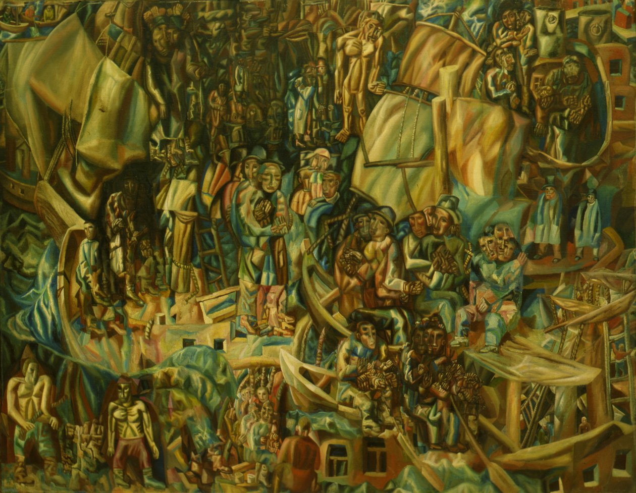 Sammensætning. Skibe, 1913-1915 af Pavel Nikolayevich Filonov