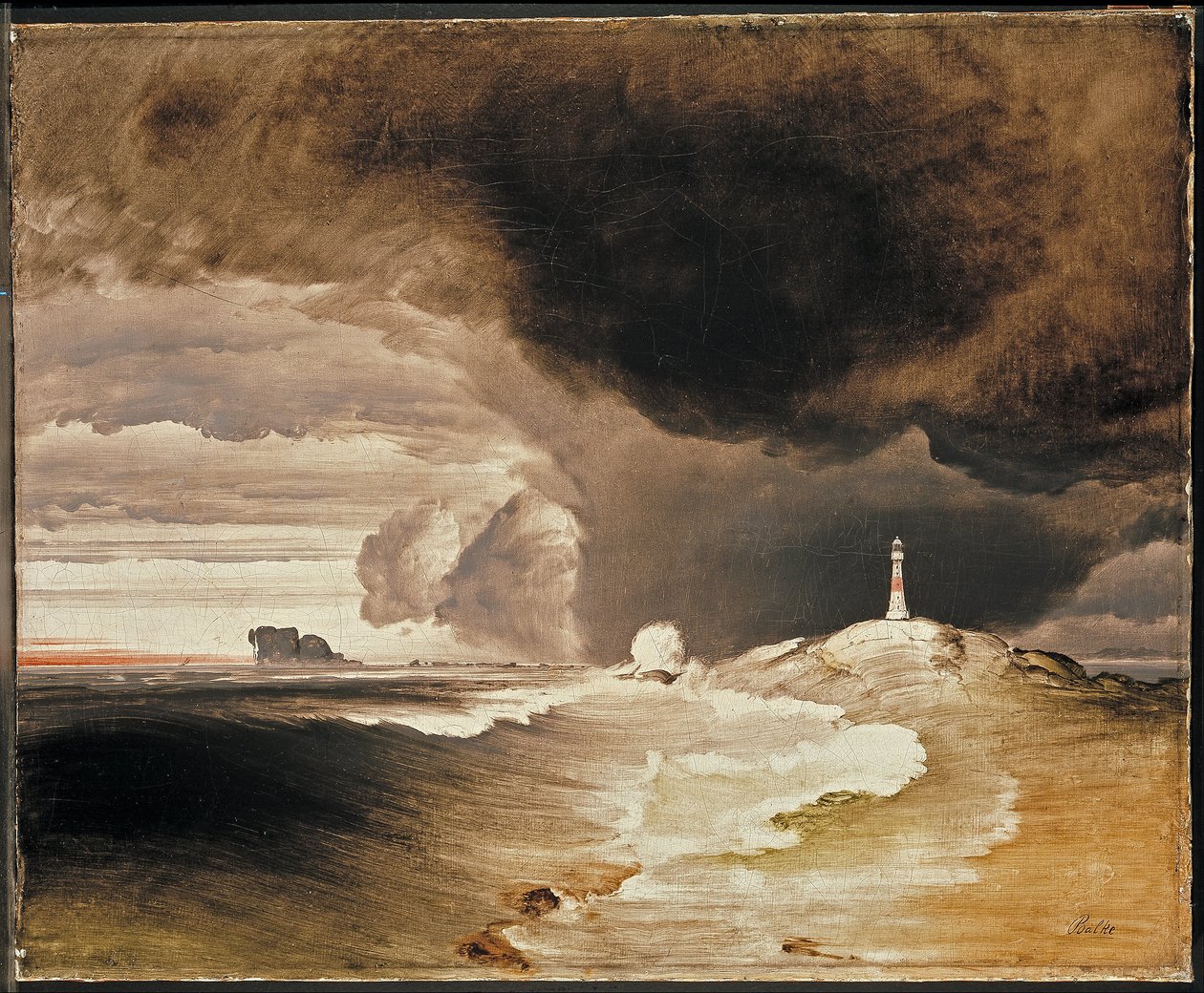 Fyrtårn på den norske kyst af Peder Balke