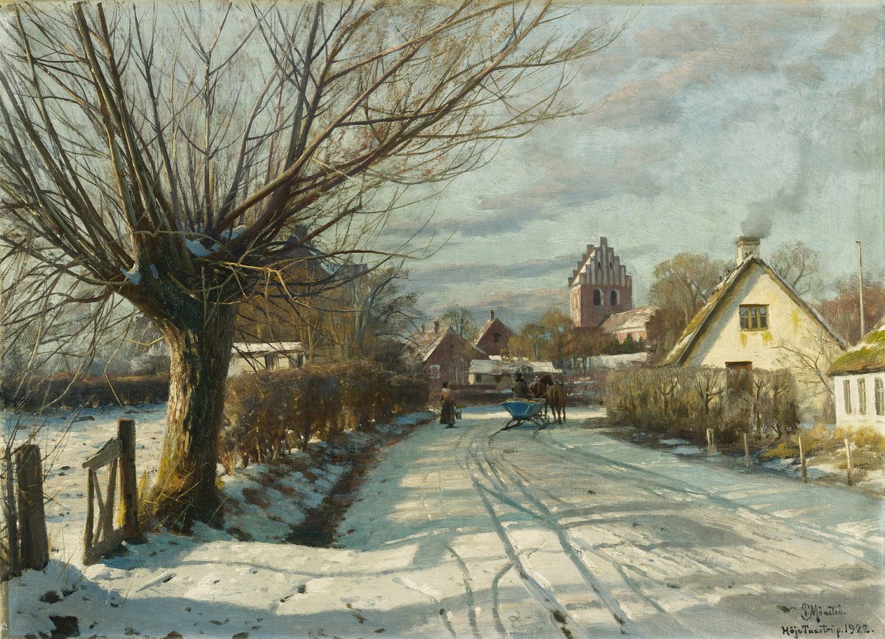 Hoje Taastrup Church, Outside Copenhagen af Peder Monsted