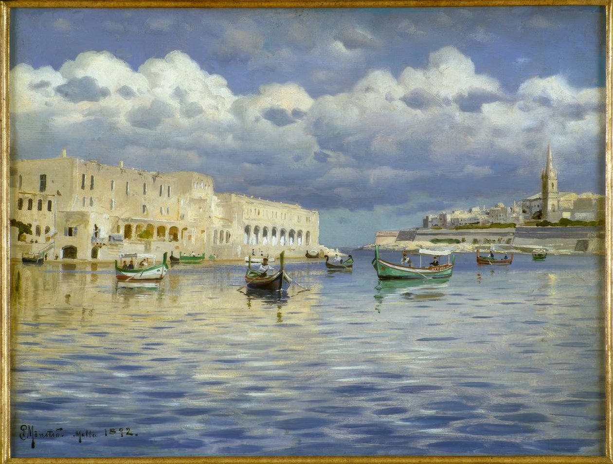 I havnen på Malta af Peder Monsted