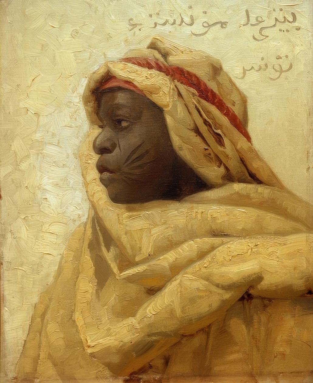 P.Mönsted, Portræt af en nubian af Peder Monsted