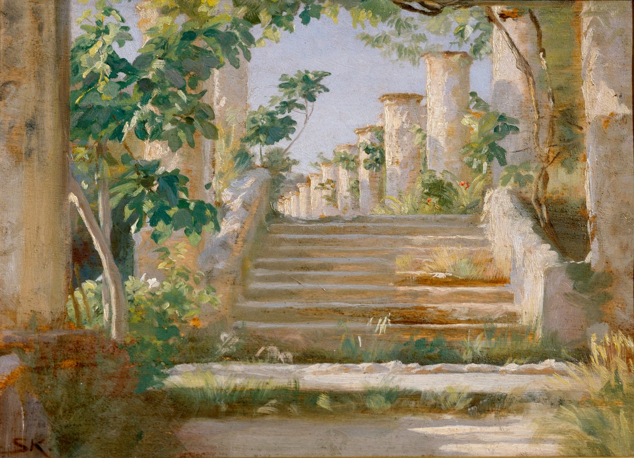 Loggia i Ravello af Peder Severin Kroyer