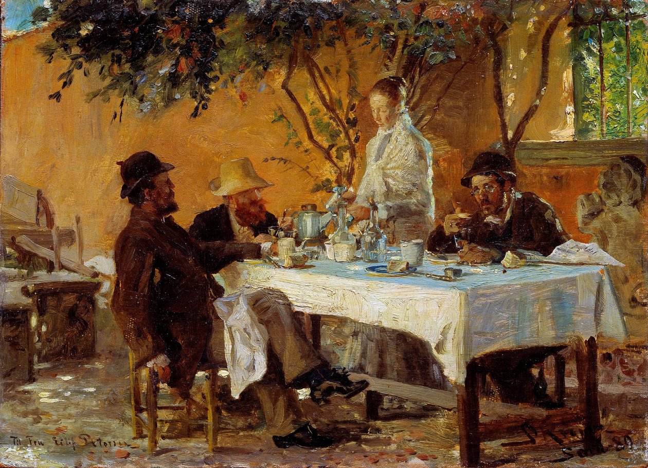 Morgenmad i Sora af Peder Severin Krøyer