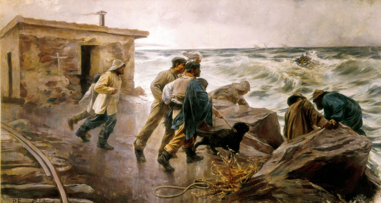 Redning af et skibsvrag af Pedro Ferrer Calatayud
