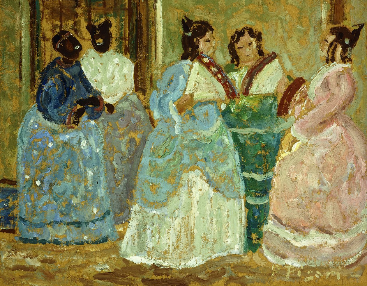 Colonial Scene; Escena Colonial af Pedro Figari