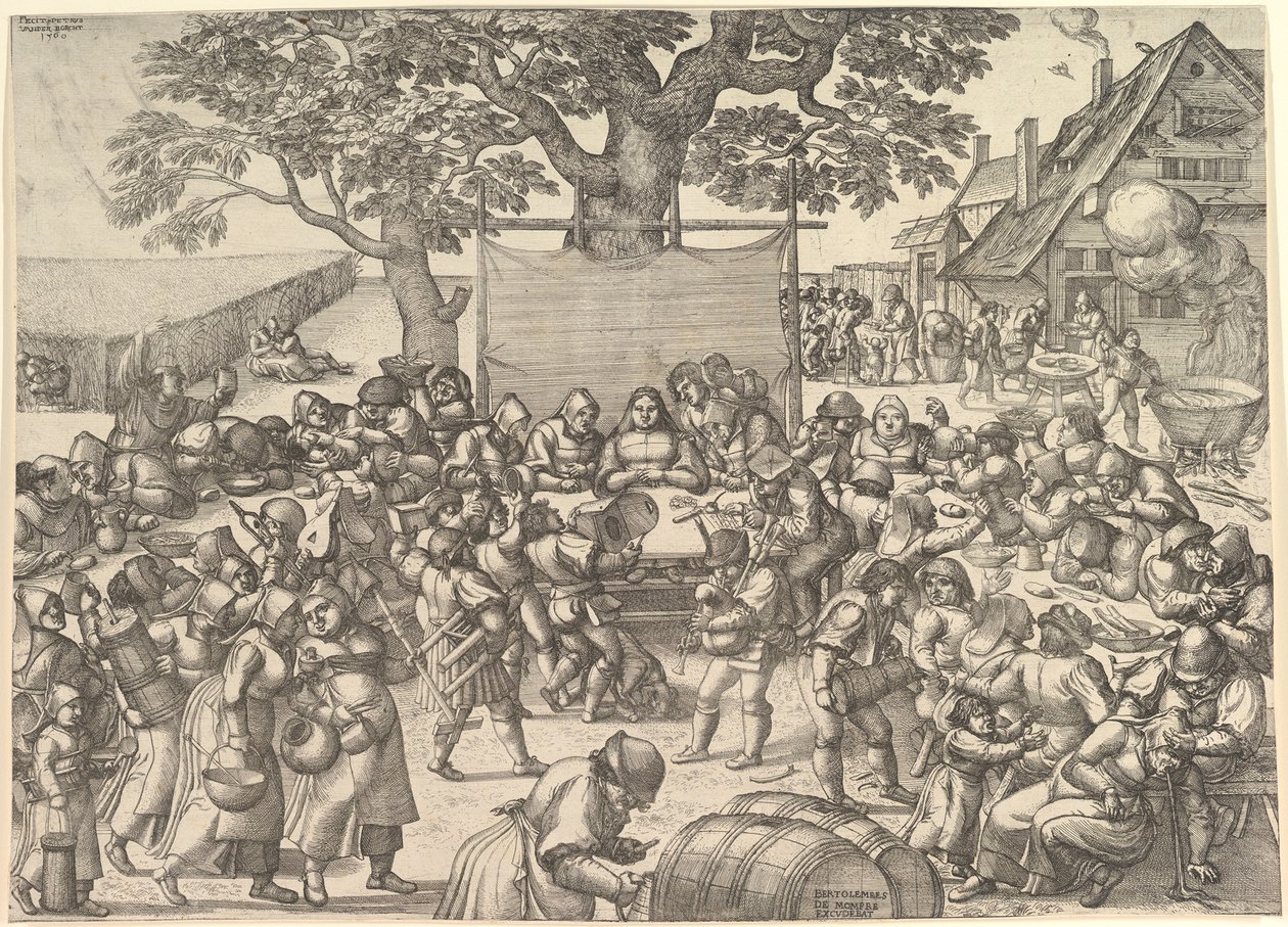 Bondebryllup, 1560. af Peeter van der Borcht