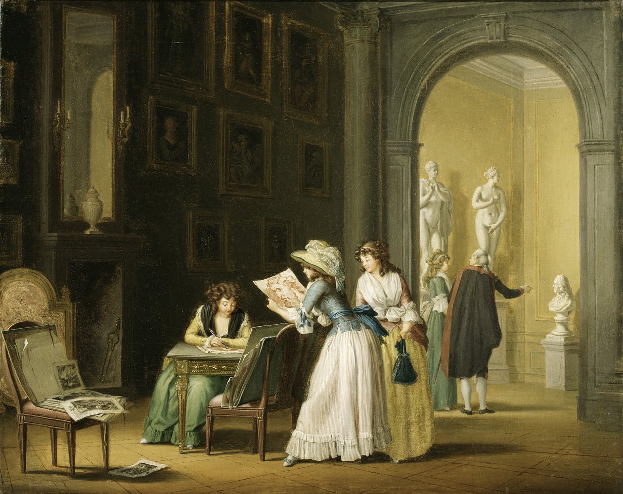 Interiør fra en kunstsamling af Pehr Hilleström