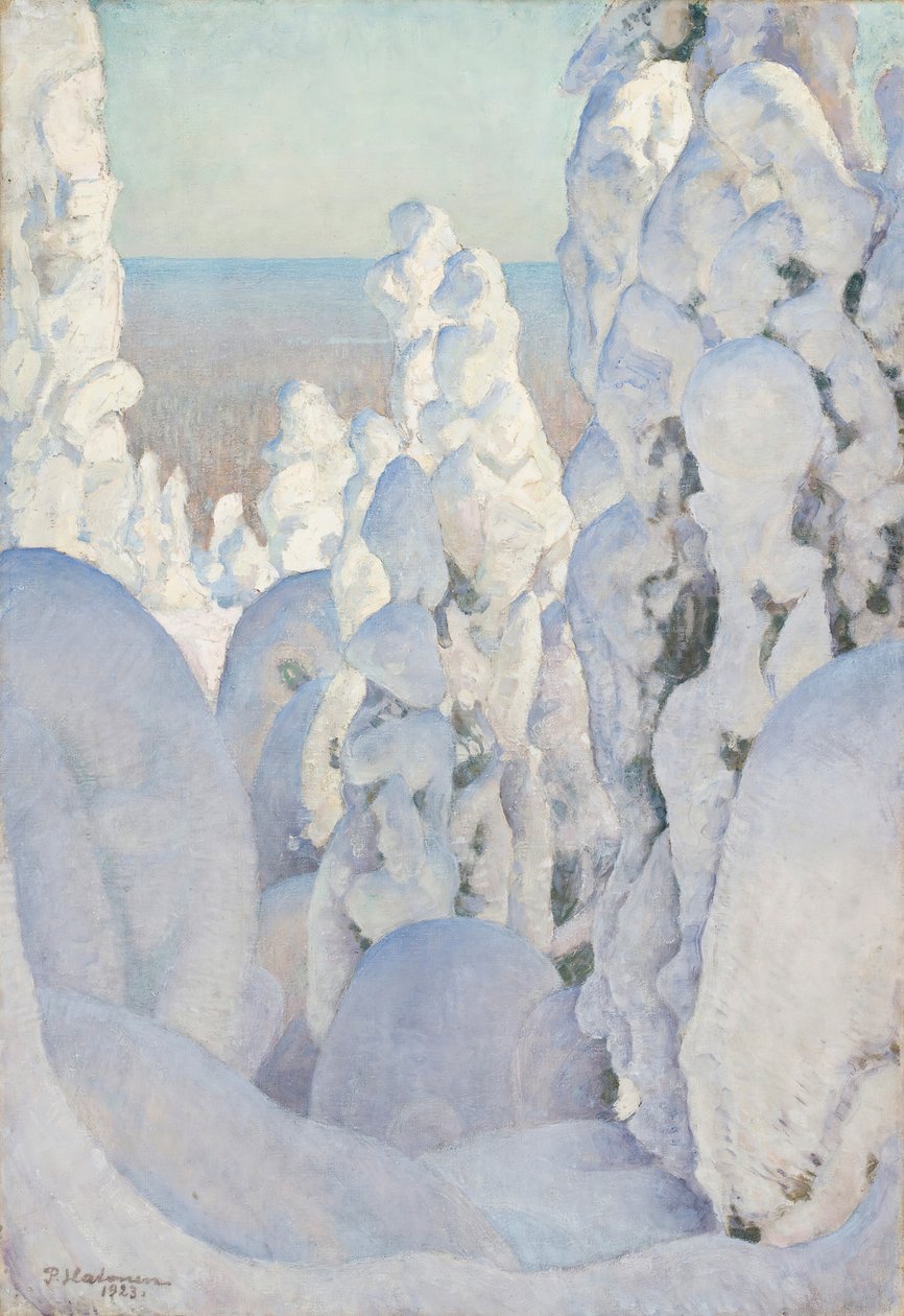 Vinterlandskab i Kinahmi, 1923. af Pekka Halonen