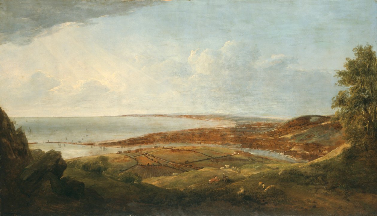 Swansea, c1830. af Penry Williams