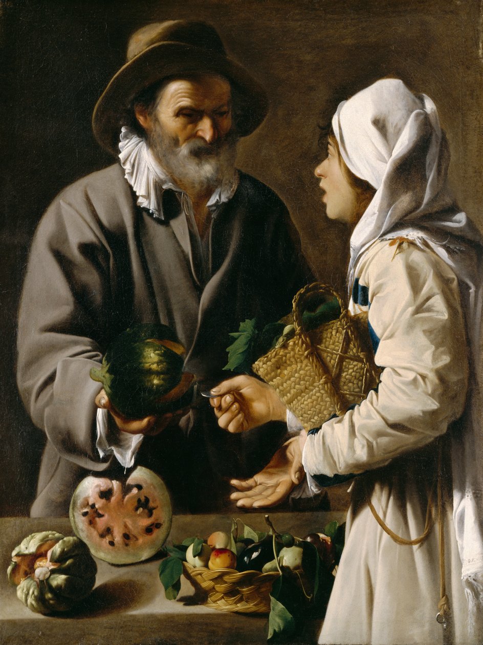 Frugtsælgeren, c.1615-20 af Pensionante de Saraceni