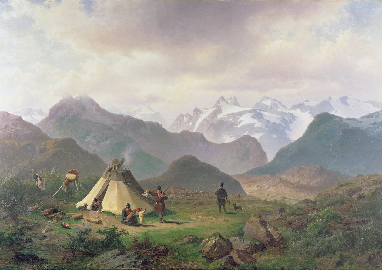 Motiv fra Kvikkjokk, 1862 af Per Daniel Holm