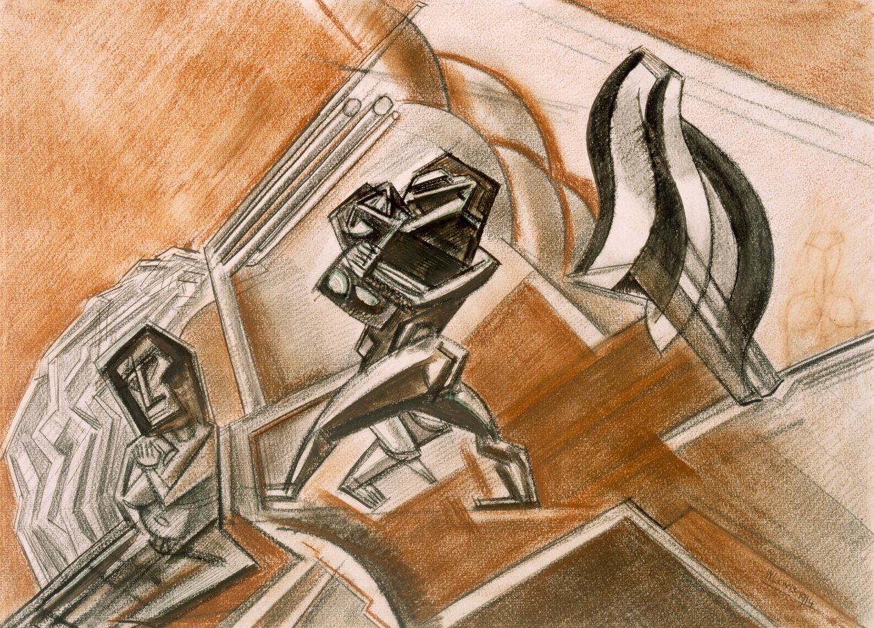 Kamp nr. 3, 1914. af Percy Wyndham Lewis