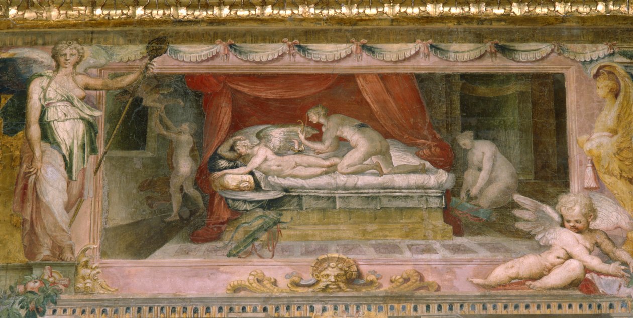 Frise på loftet i Amors og Psyches rum, ca. 1530 af Perino del Vaga