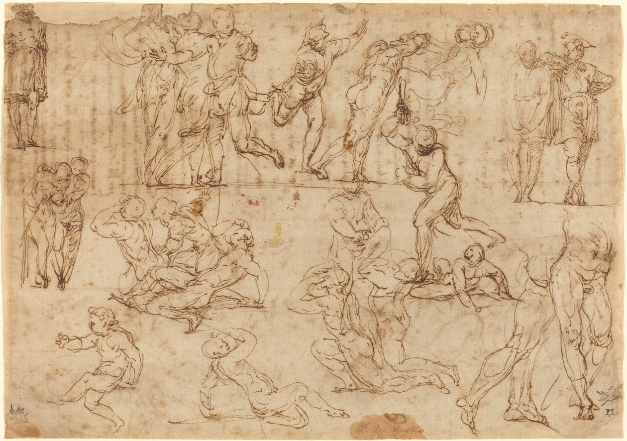 Figurstudier [recto] af Perino del Vaga