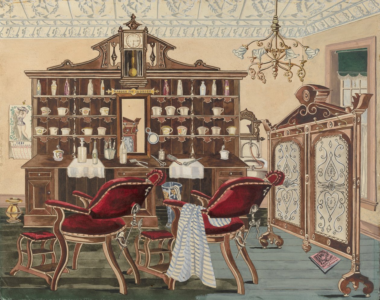 Frisørsalon, 19351942. af Perkins Harnly