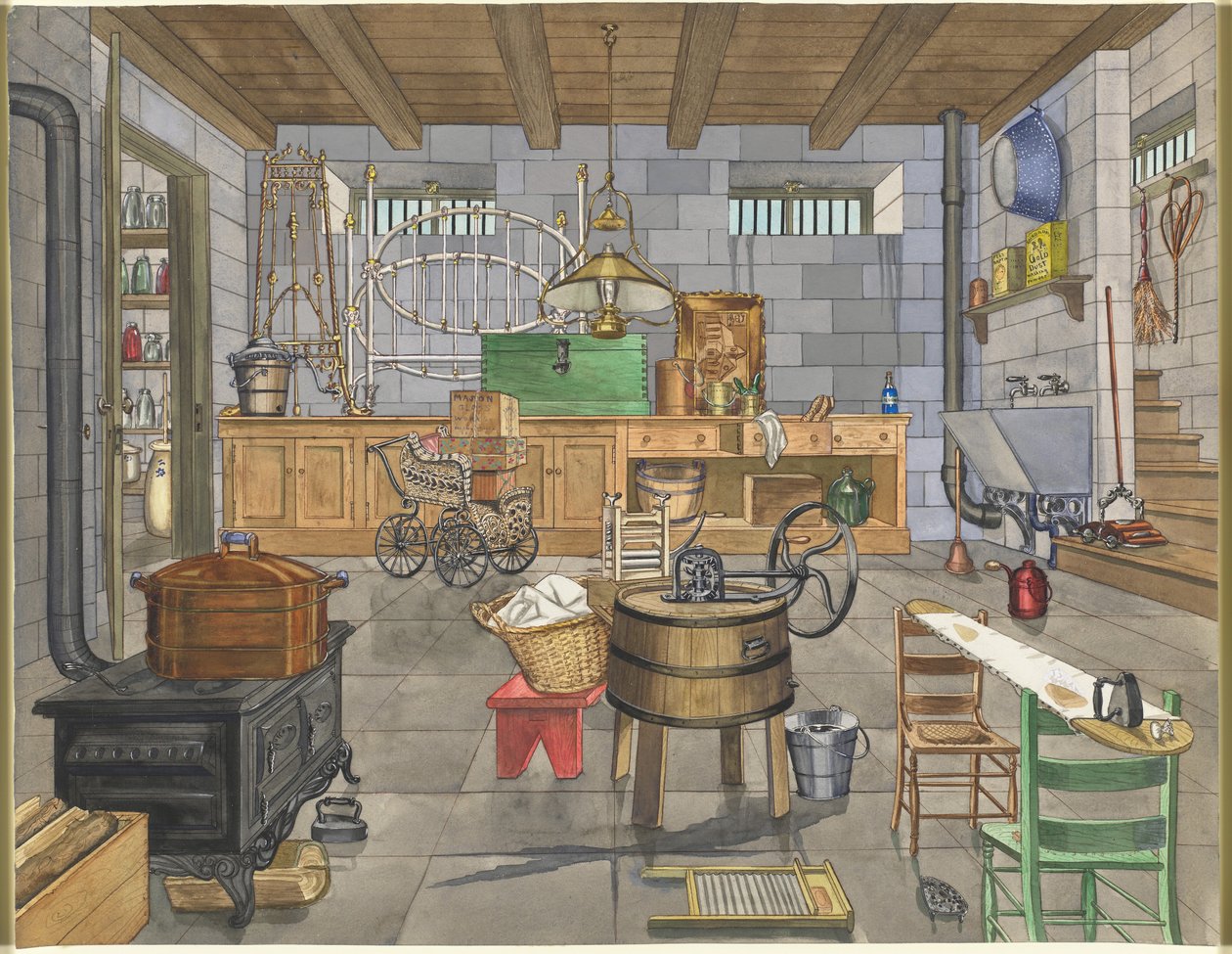 Byhusets kælder, 1910 af Perkins Harnly