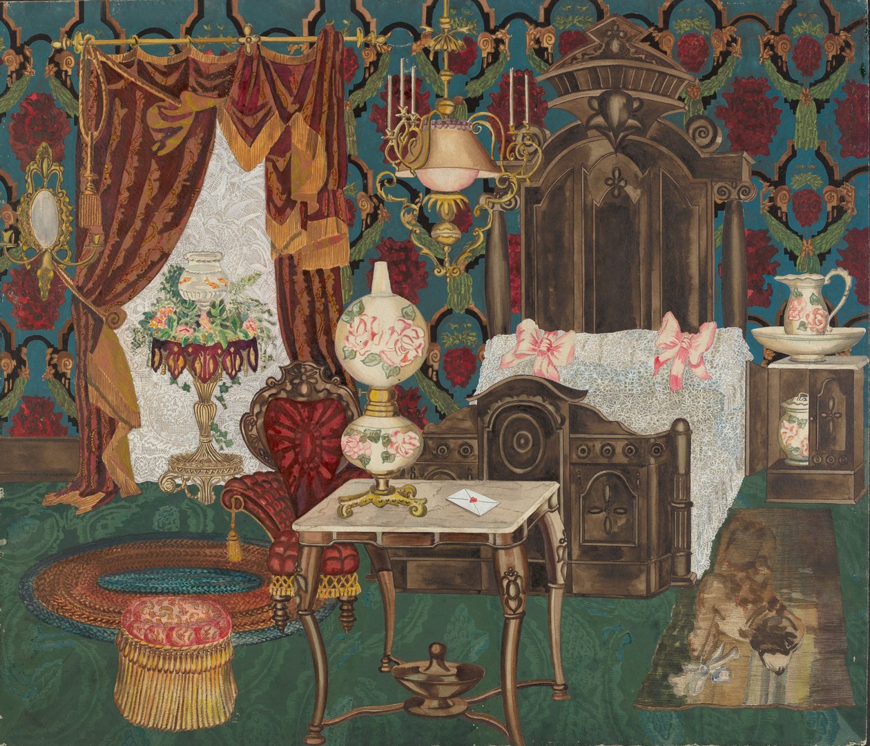 Soveværelse, 1882, 19351942. af Perkins Harnly