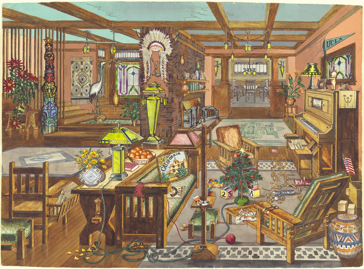 "California Mission Style" interiør af Perkins Harnly