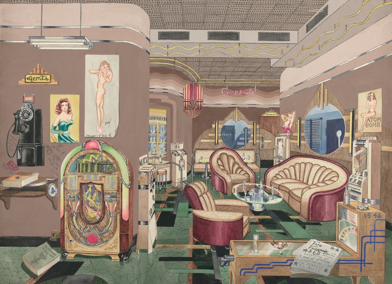 Cocktail Lounge, 1946, 19351942. af Perkins Harnly