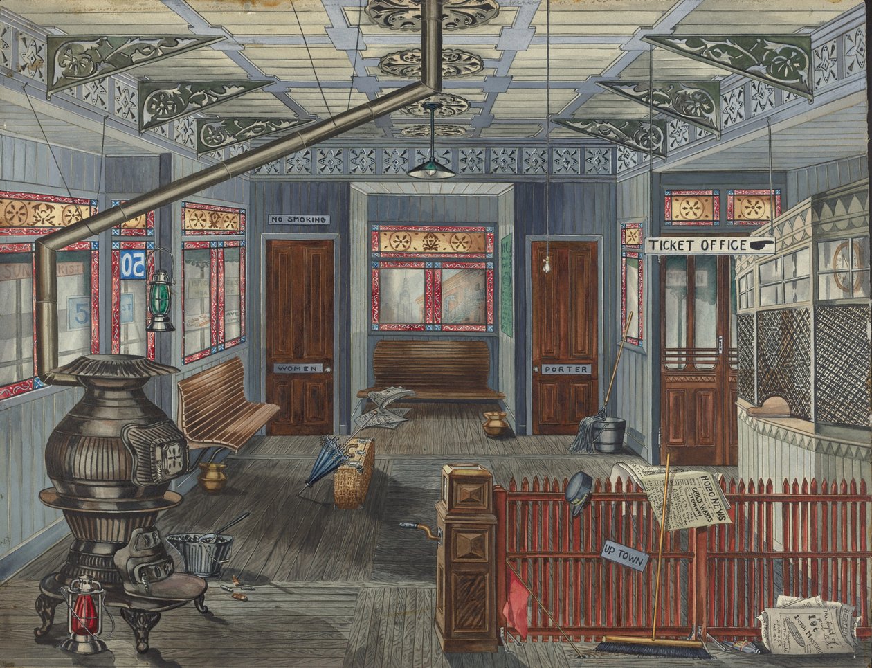 El Station Interiør, 19351942. af Perkins Harnly